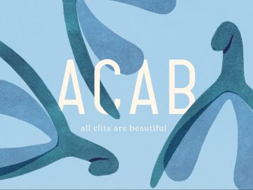Ansichtkaart 'all clits are beautiful'